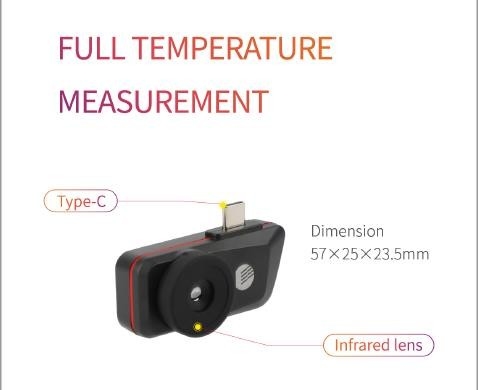 ODM della macchina fotografica IP54 ISO9001 di registrazione di immagini termiche del telefono cellulare del pixel 160×120
